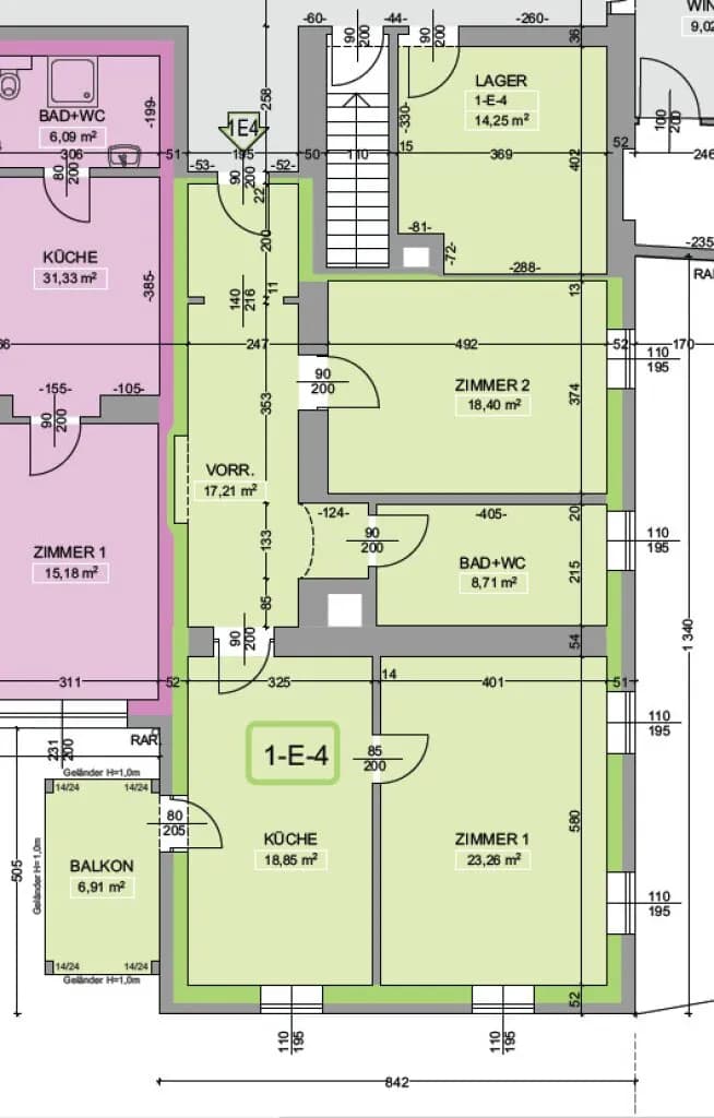 2-Zimmer-Wohnung mieten in Horn – 86,43 m², € 837 – Bild 6 von 6