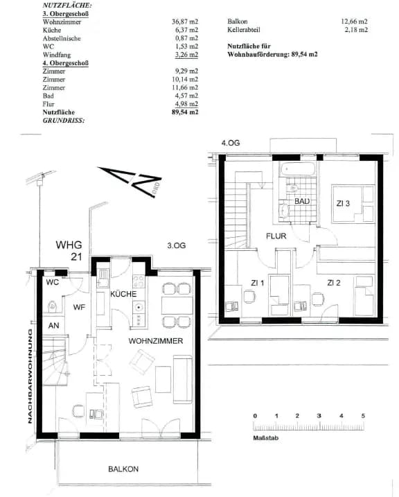 Wohnung mieten in Graz – 89,55 m², € 1.020 – Bild 2 von 3