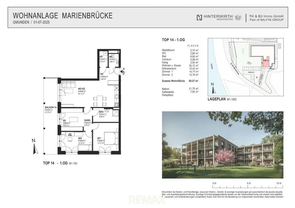 4-Zimmer-Wohnung kaufen in Gmunden – 89,57 m², € 585.000 – Bild 9 von 9