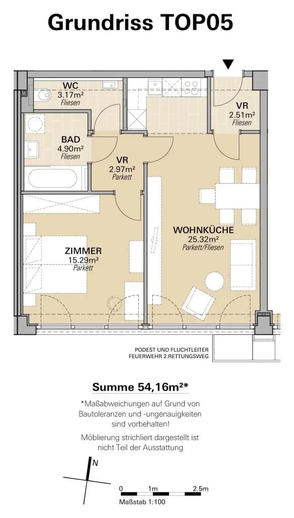 2-Zimmer-Wohnung kaufen in Wien – 54,16 m², € 320.000 – Bild 11 von 11