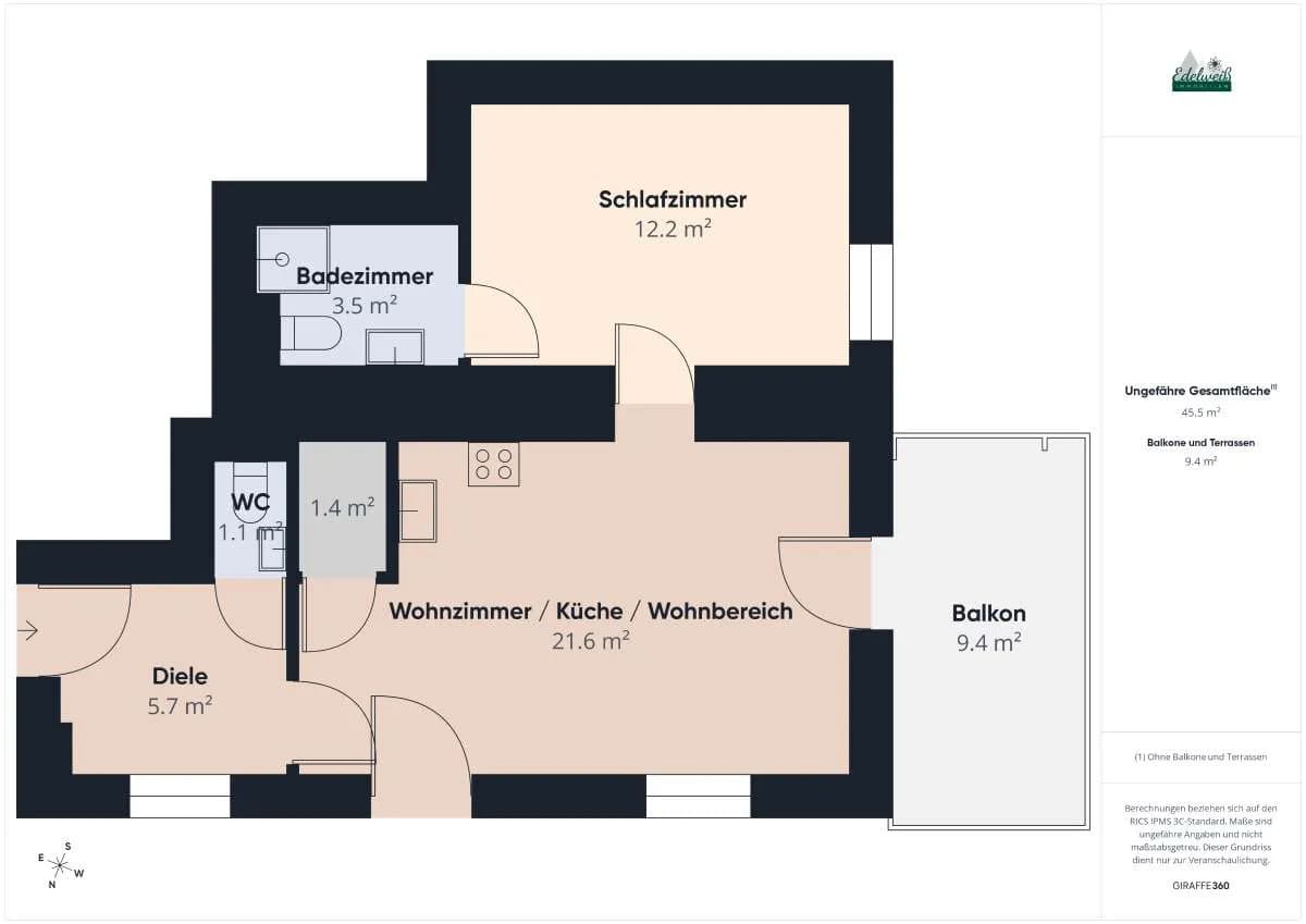 2-Zimmer-Wohnung kaufen in Murau – 47,39 m², € 187.000 – Bild 13 von 13