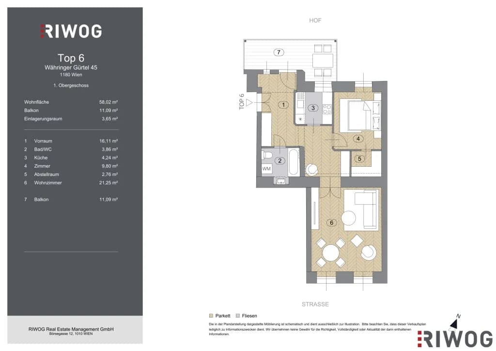 2-Zimmer-Wohnung kaufen in Wien – 58,9 m², € 360.000 – Bild 32 von 32