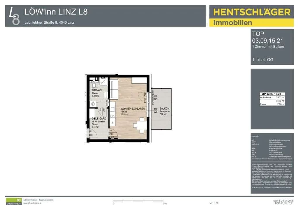 1-Zimmer-Wohnung kaufen in Linz – 33,32 m², € 249.000 – Bild 6 von 6