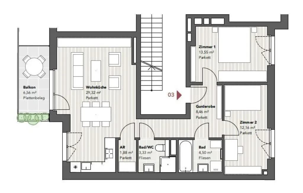 3-Zimmer-Wohnung kaufen in Wien – 73,2 m², € 599.000 – Bild 11 von 11
