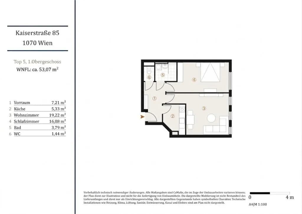 2-Zimmer-Wohnung kaufen in Wien – 52,99 m², € 350.000 – Bild 16 von 16
