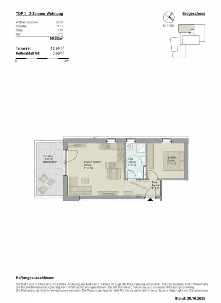 2-Zimmer-Wohnung kaufen in Innsbruck-Land – 50,52 m², € 353.388 – Bild 5 von 6