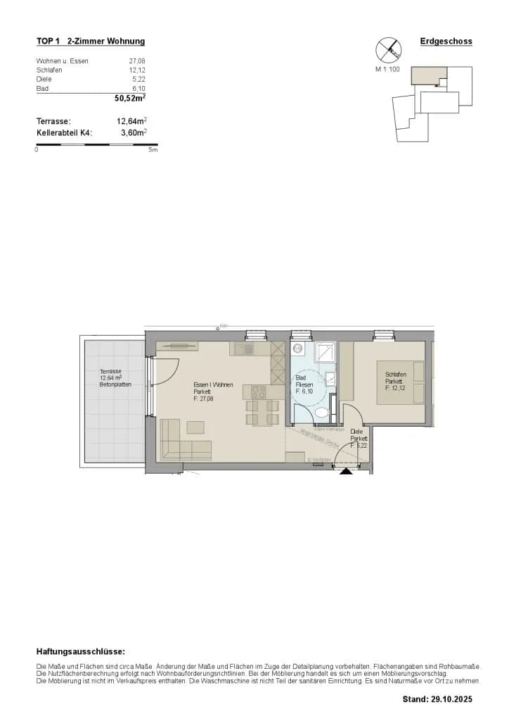 2-Zimmer-Wohnung kaufen in Innsbruck-Land – 50,52 m², € 353.388 – Bild 6 von 6