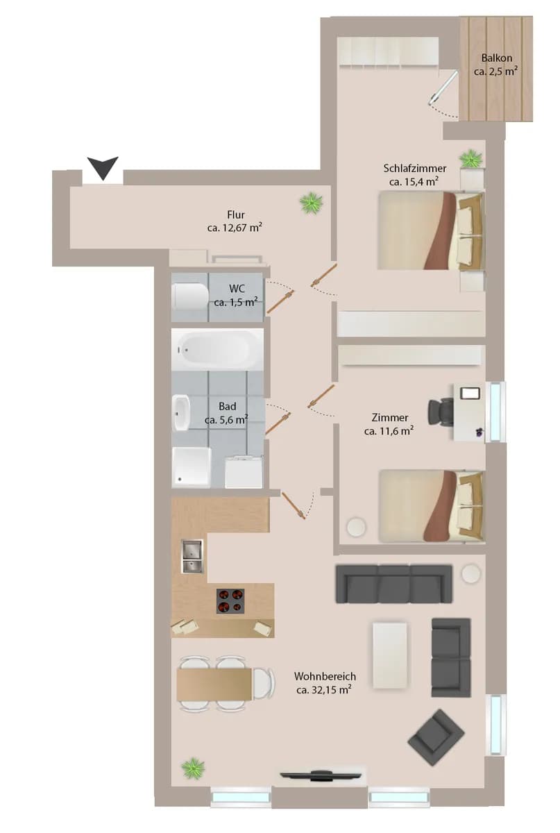 3-Zimmer-Wohnung mieten in Vöcklabruck – 79 m², € 1.450 – Bild 11 von 11
