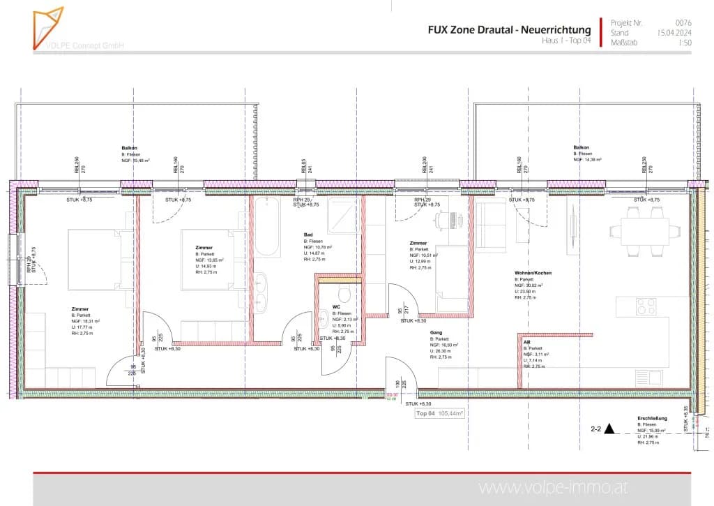 Wohnung kaufen in Villach Land – 105,44 m², € 406.691 – Bild 9 von 11
