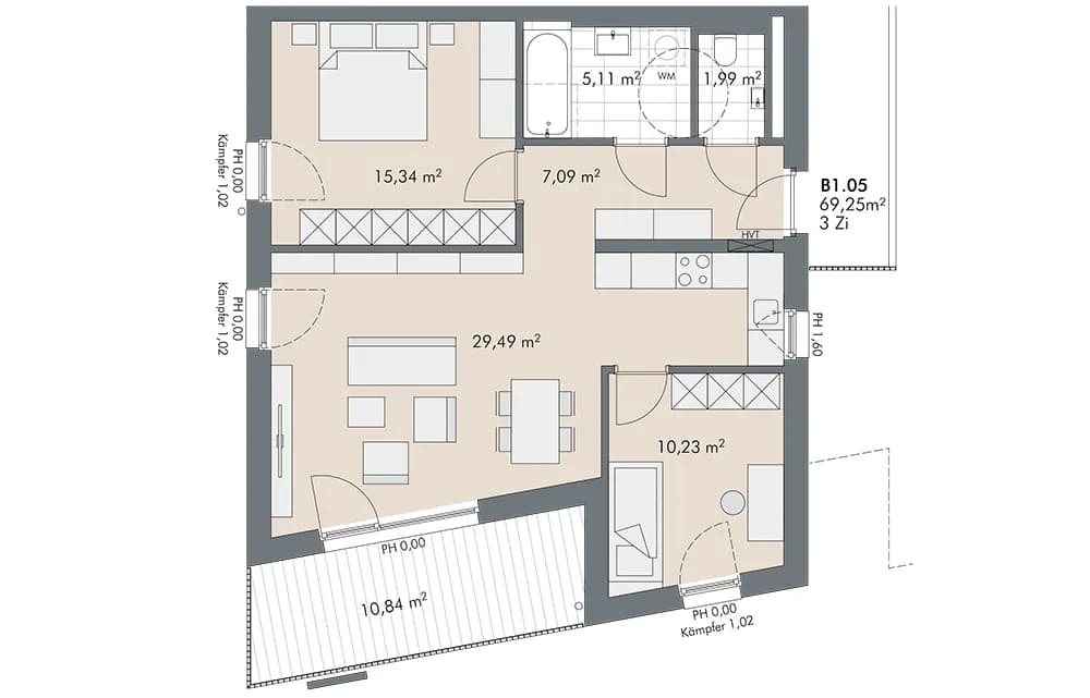 3-Zimmer-Wohnung kaufen in Innsbruck – 69,25 m², € 600.000 – Bild 12 von 12