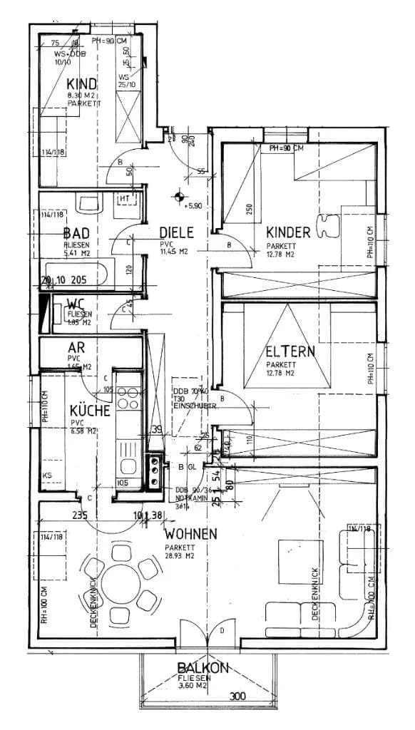 4-Zimmer-Wohnung mieten in Perg – 89,73 m², € 933 – Bild 3 von 6