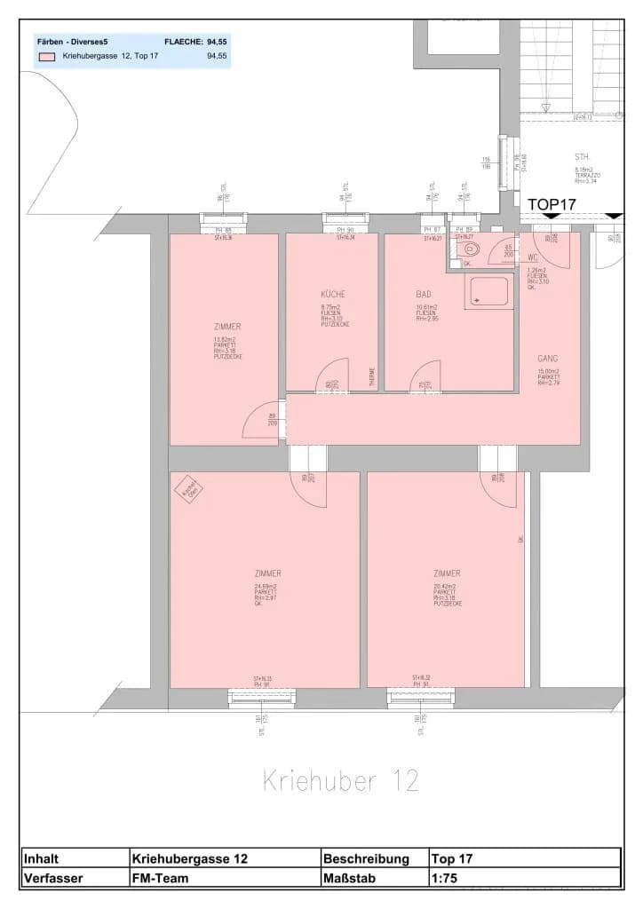 3-Zimmer-Wohnung mieten in Wien – 94,55 m², € 1.520 – Bild 10 von 10