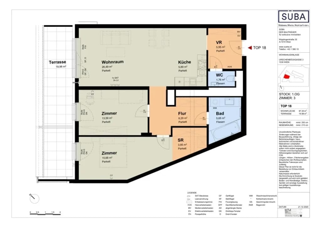3-Zimmer-Wohnung mieten in Wien – 87,25 m², € 1.699 – Bild 14 von 14