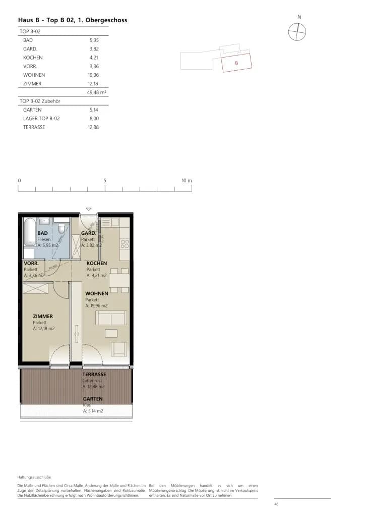 2-Zimmer-Wohnung kaufen in Landeck – 49,49 m², € 293.615 – Bild 2 von 2