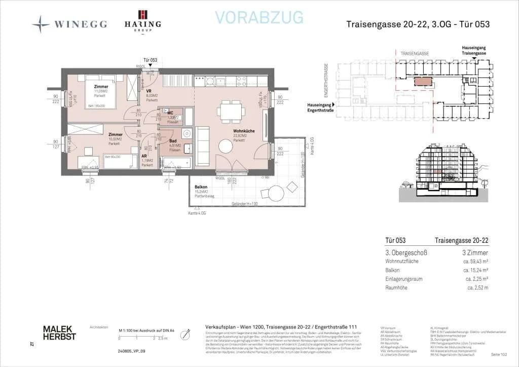 3-Zimmer-Wohnung kaufen in Wien – 59,43 m², € 431.400 – Bild 14 von 14