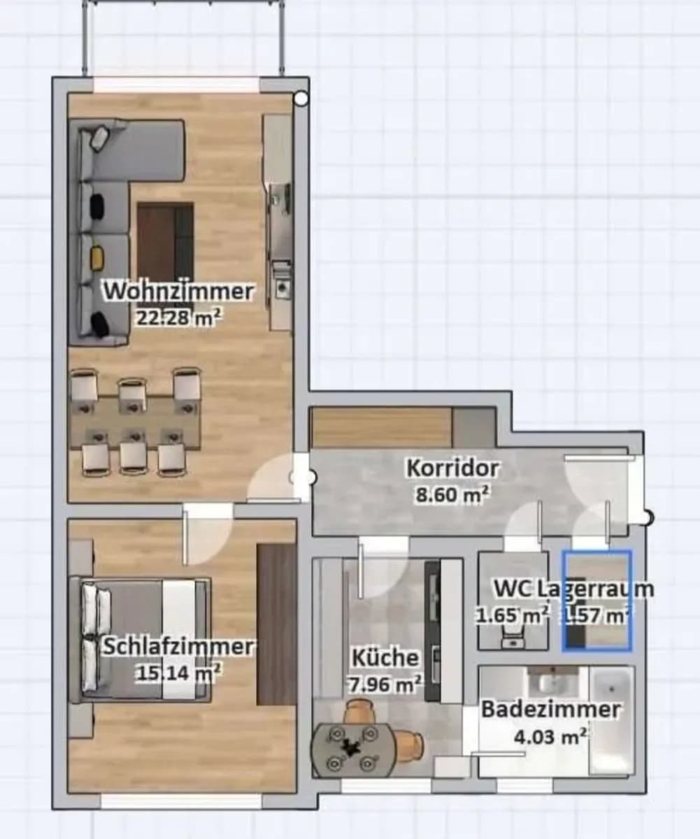 2-Zimmer-Wohnung mieten in Baden – 58 m², € 950 – Bild 15 von 15
