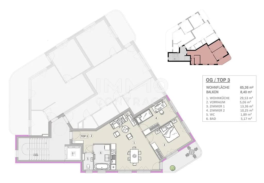 3-Zimmer-Wohnung kaufen in Wien – 65,26 m², € 395.000 – Bild 16 von 16