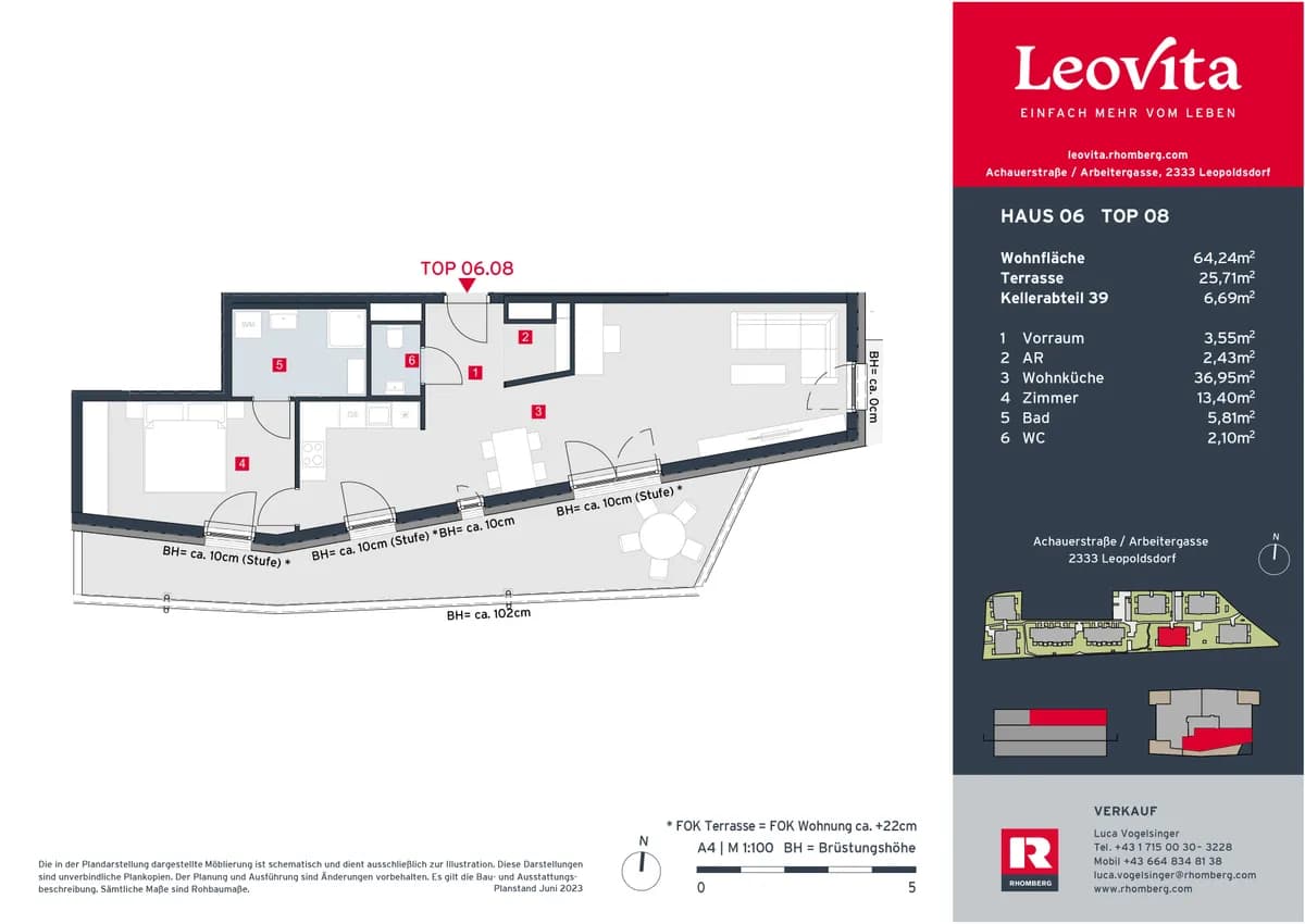 2-Zimmer-Wohnung kaufen in Bruck an der Leitha – 64,24 m², € 411.000 – Bild 3 von 17