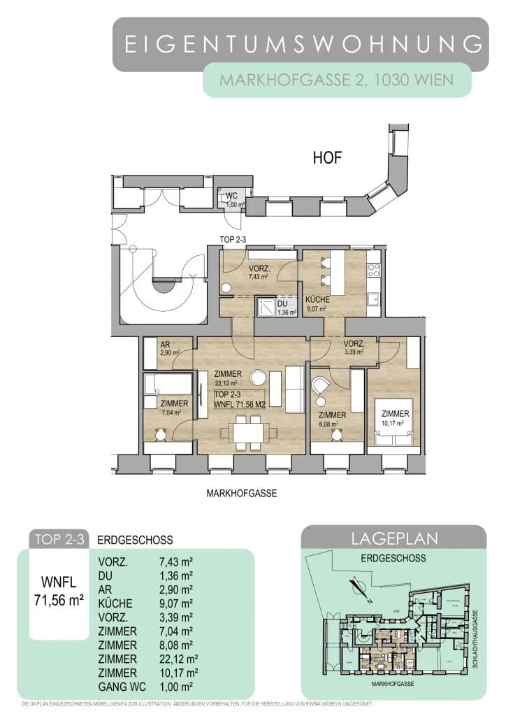 4-Zimmer-Wohnung kaufen in Wien – 71,56 m², € 305.000 – Bild 28 von 31