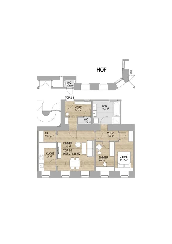 4-Zimmer-Wohnung kaufen in Wien – 71,56 m², € 305.000 – Bild 29 von 31