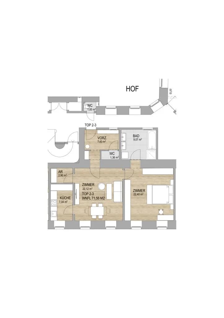 4-Zimmer-Wohnung kaufen in Wien – 71,56 m², € 305.000 – Bild 30 von 31