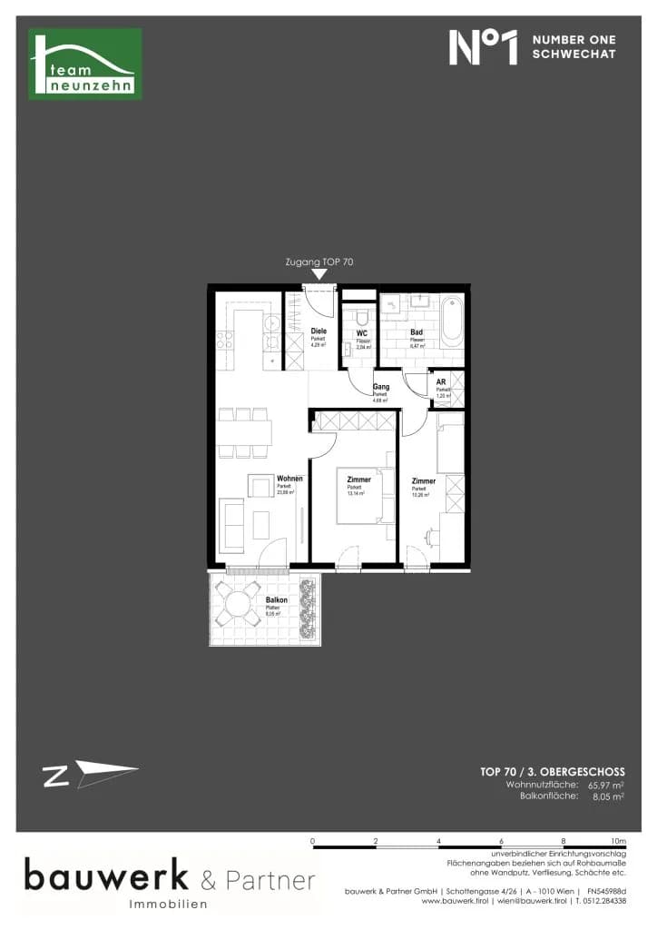 Immobilie kaufen in Bruck an der Leitha – 65,97 m², € 338.300 – Bild 14 von 14
