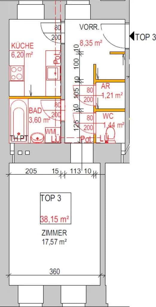 2-Zimmer-Wohnung kaufen in Wien – 38,37 m², € 203.361 – Bild 11 von 11