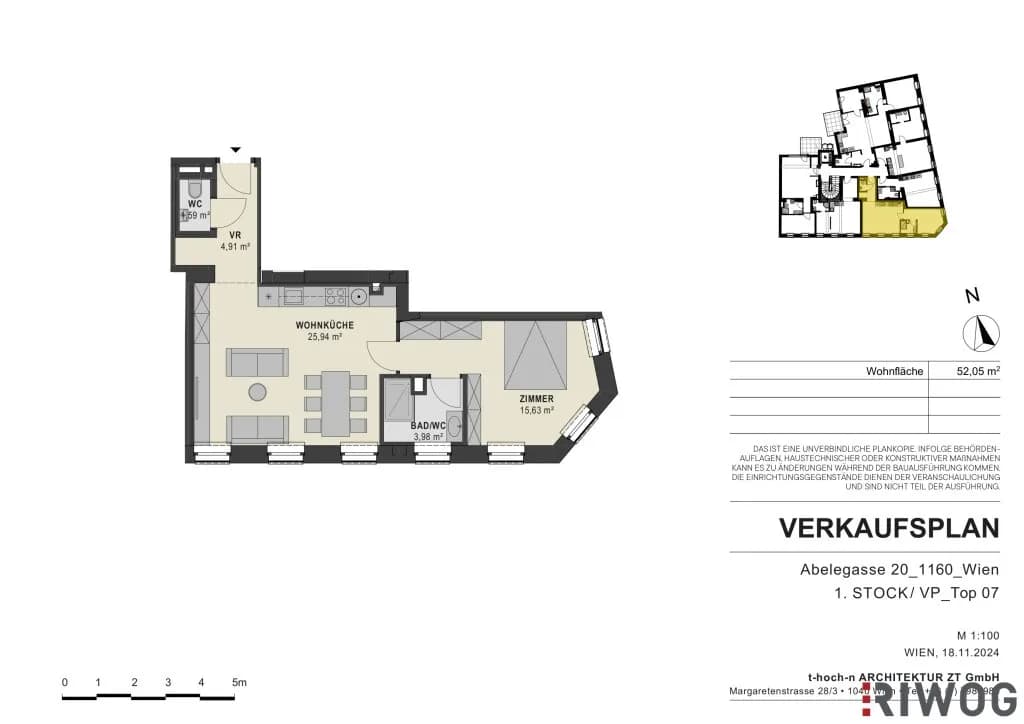 2-Zimmer-Wohnung kaufen in Wien – 52,05 m², € 324.500 – Bild 12 von 13