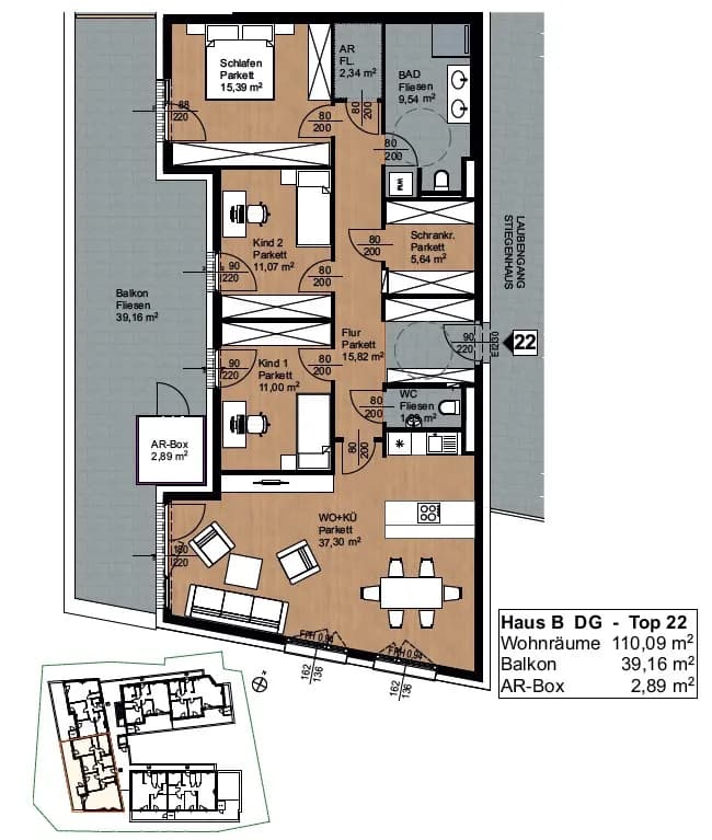 4-Zimmer-Wohnung mieten in Freistadt – 110 m², € 1.799 – Bild 12 von 12