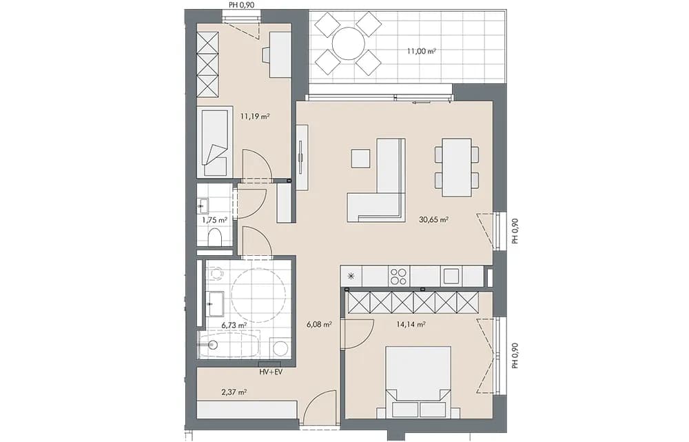 3-Zimmer-Wohnung kaufen in Kitzbühel – 72,9 m², € 634.300 – Bild 9 von 9