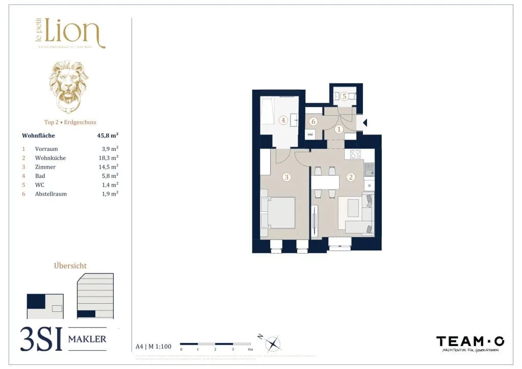 2-Zimmer-Wohnung kaufen in Wien – 45,8 m², € 369.000 – Bild 17 von 17