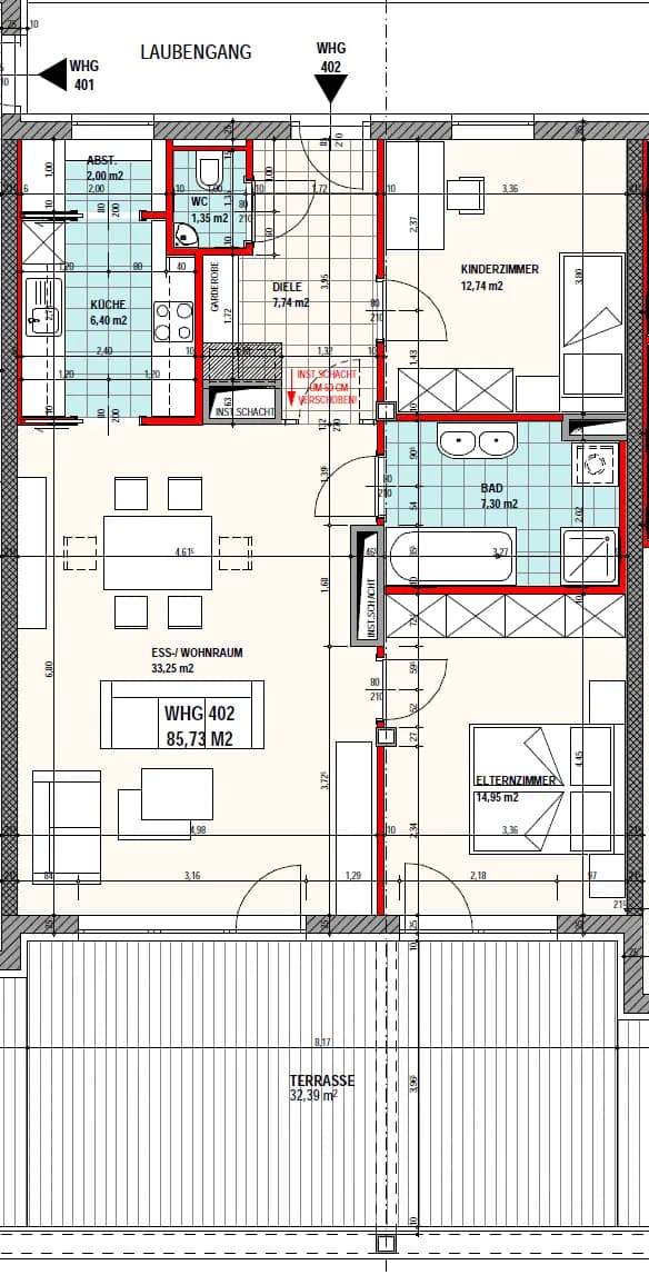 3-Zimmer-Wohnung mieten in Graz – 85,73 m², € 1.517 – Bild 11 von 11