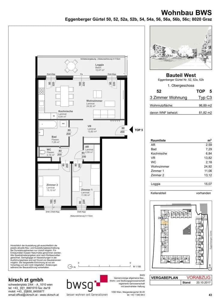 3-Zimmer-Wohnung mieten in Graz – 81,82 m², € 1.003 – Bild 4 von 4