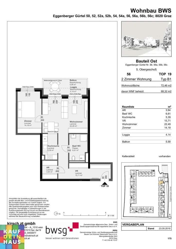 2-Zimmer-Wohnung mieten in Graz – 72,46 m², € 911 – Bild 9 von 9
