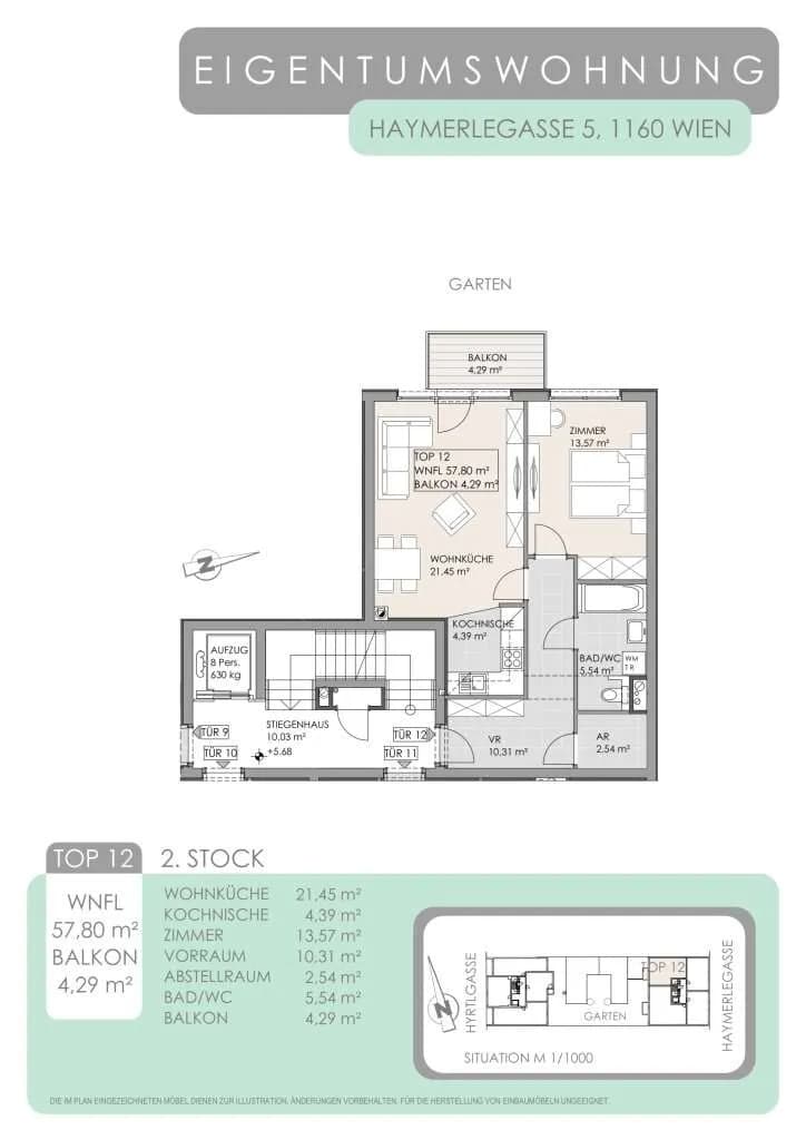 2-Zimmer-Wohnung kaufen in Wien – 57,8 m², € 345.000 – Bild 17 von 17