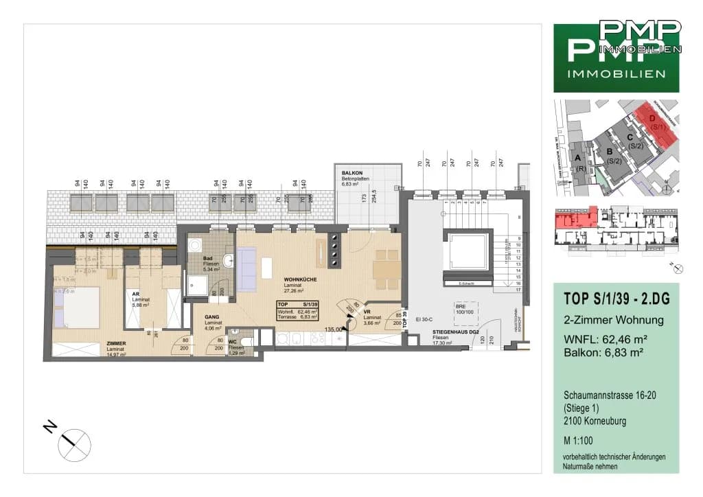 2-Zimmer-Wohnung kaufen in Korneuburg – 62,46 m², € 420.000 – Bild 11 von 13
