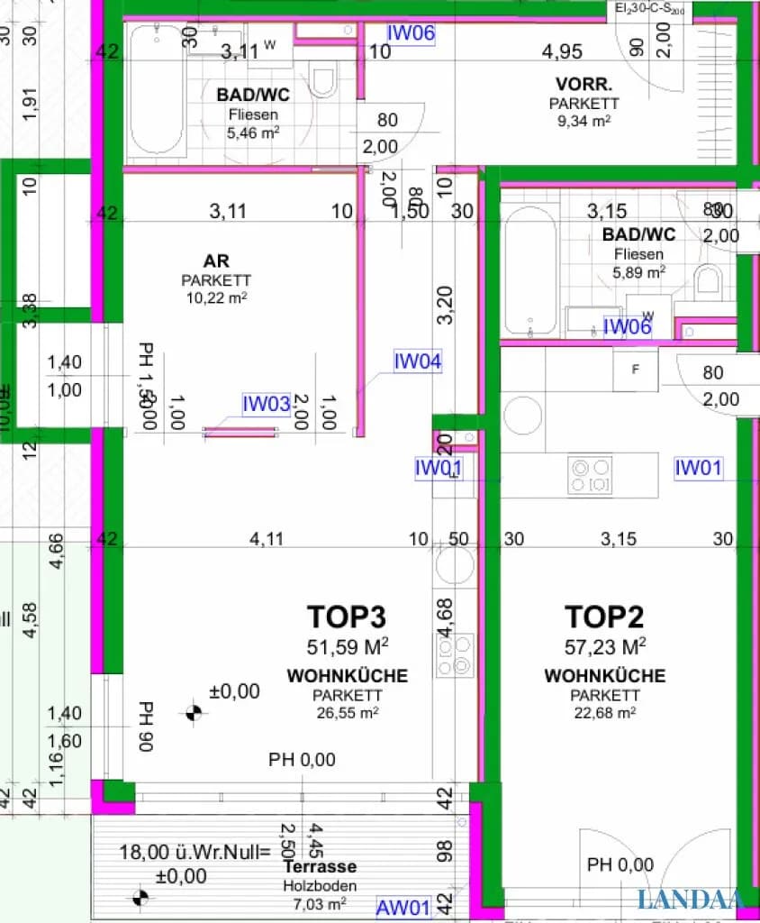 2-Zimmer-Wohnung mieten in Wien – 50,62 m², € 1.429 – Bild 2 von 2