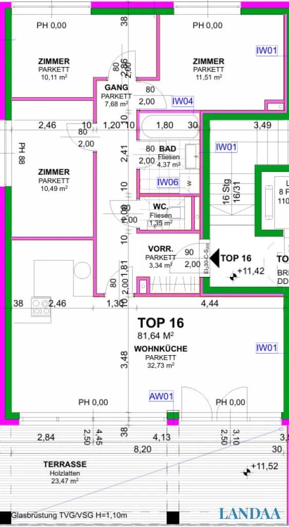 4-Zimmer-Wohnung mieten in Wien – 81,64 m², € 2.530 – Bild 18 von 18