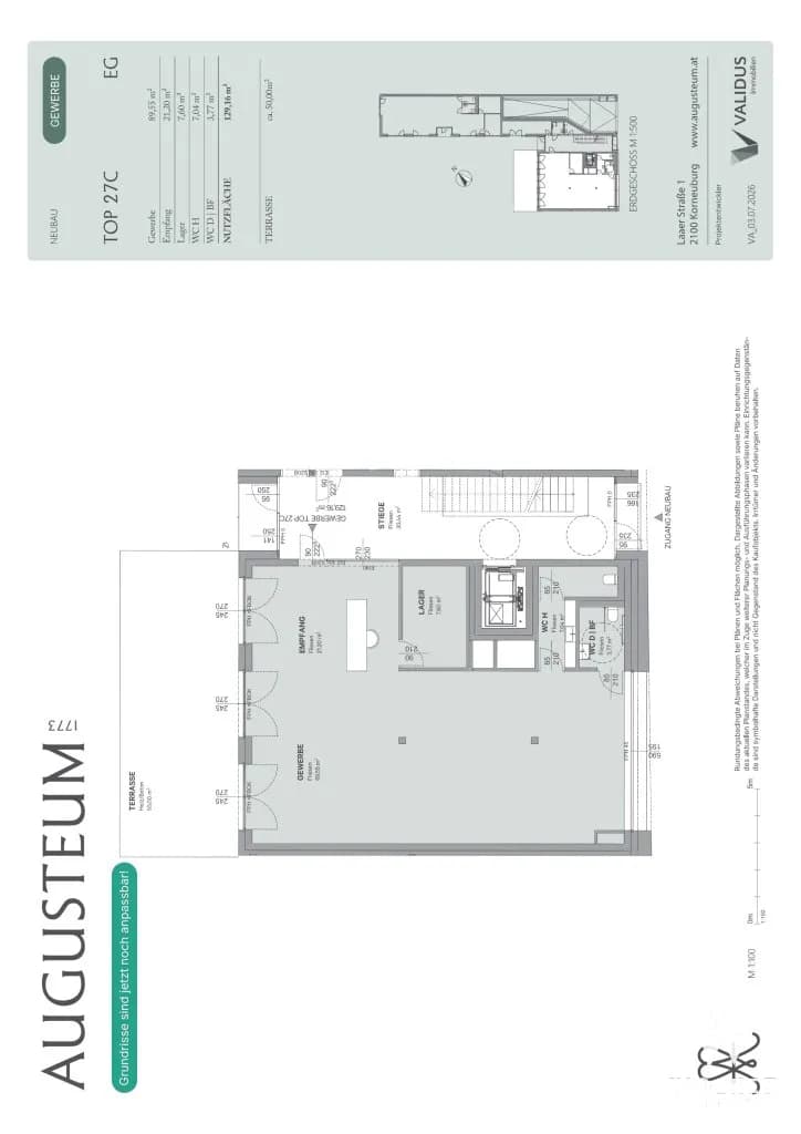Gewerbeimmobilie mieten in Korneuburg – 130 m², € 3.056 – Bild 4 von 4