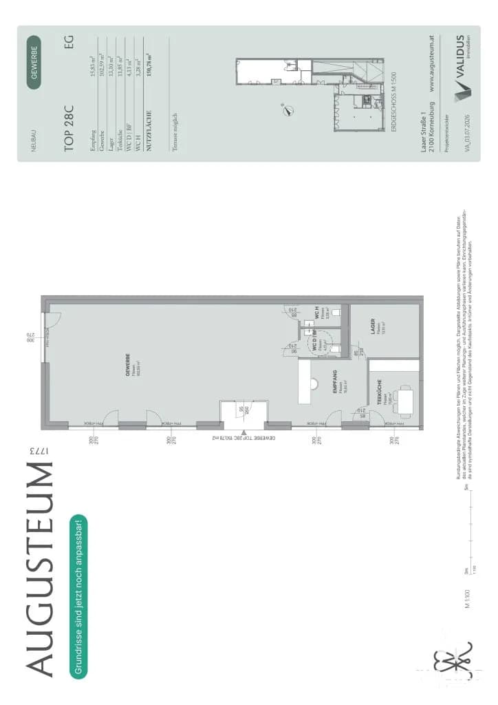 Gewerbeimmobilie mieten in Korneuburg – 151 m², € 2.990 – Bild 4 von 4