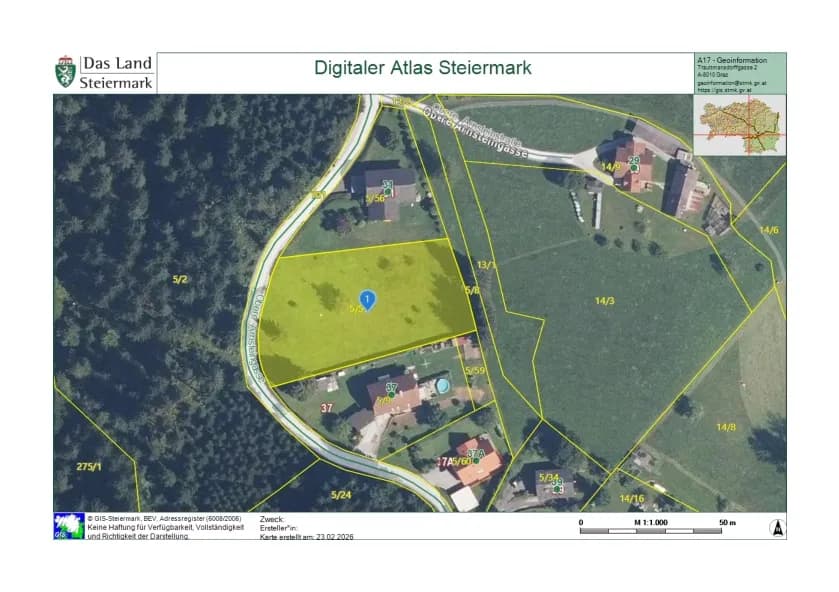 Grundstück kaufen in Voitsberg – 2 801 m², € 215.000 – Bild 2 von 3