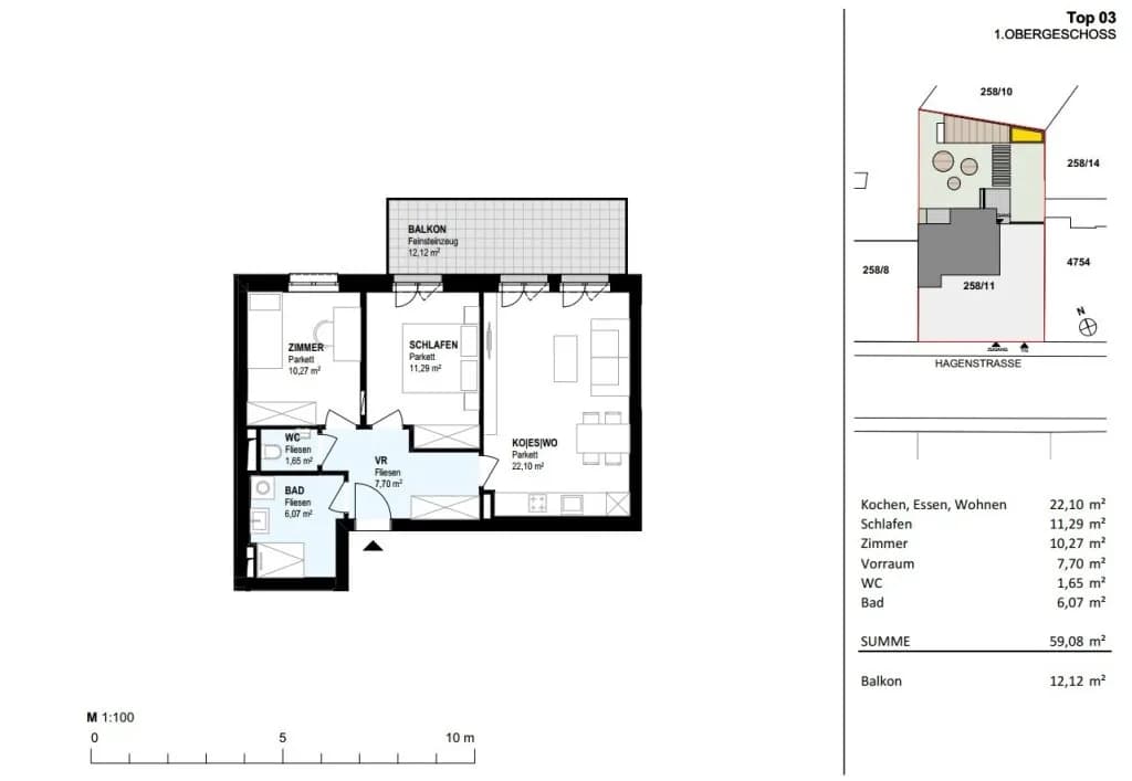 3-Zimmer-Wohnung kaufen in Linz – 59,14 m², € 399.000 – Bild 12 von 16