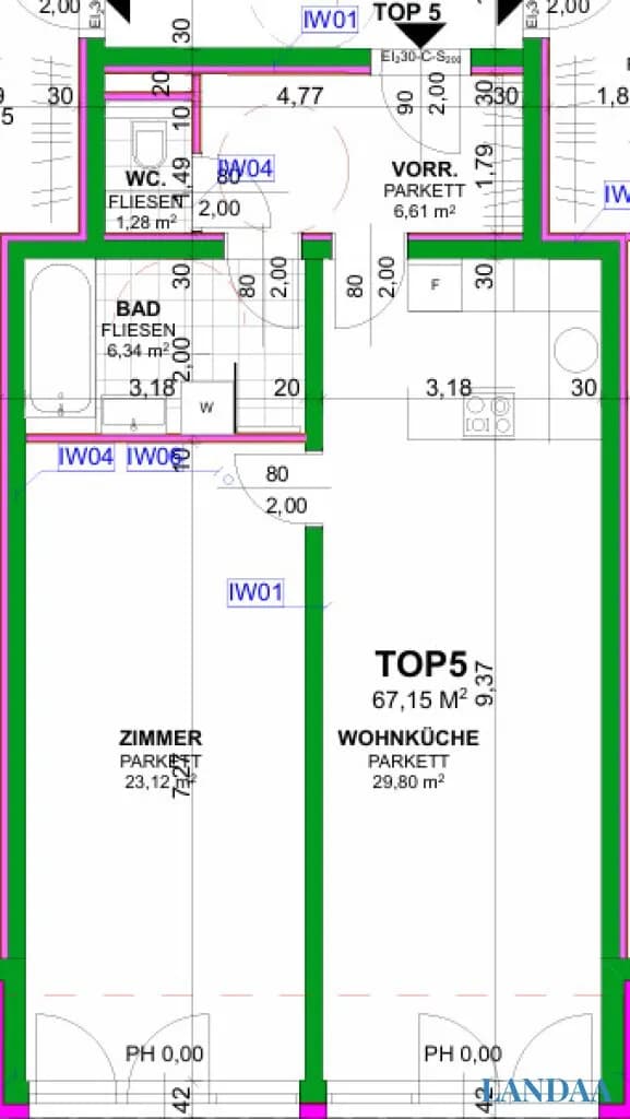 2-Zimmer-Wohnung mieten in Wien – 67,15 m², € 1.860 – Bild 2 von 2