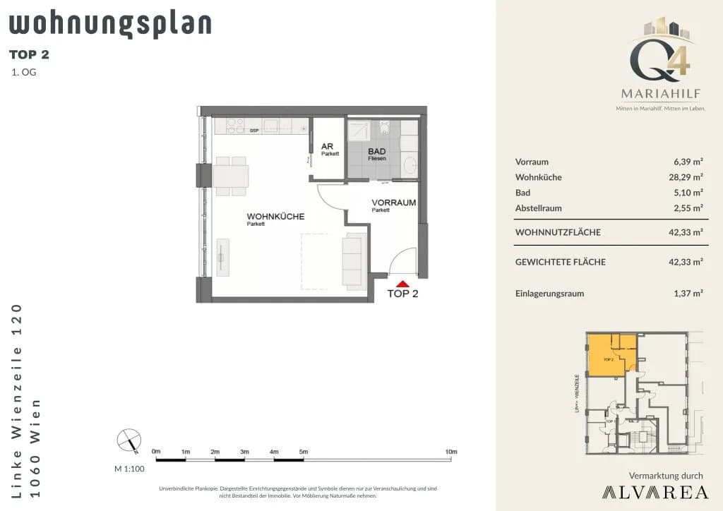 1-Zimmer-Wohnung kaufen in Wien – 42,33 m², € 295.000 – Bild 21 von 21