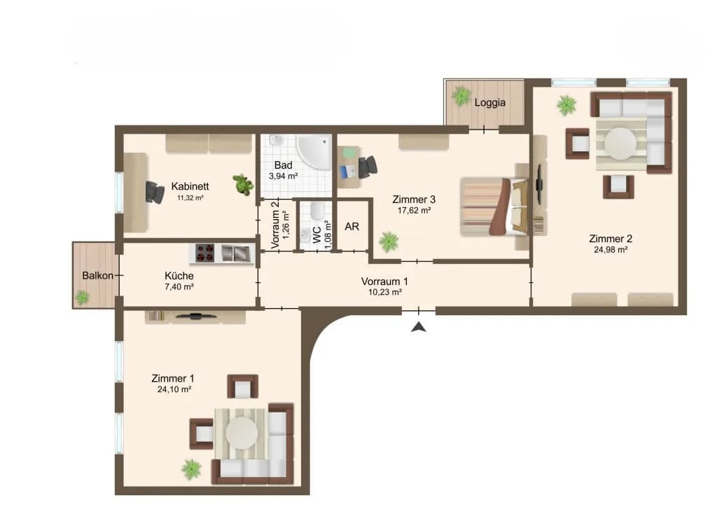 4-Zimmer-Wohnung kaufen in Salzburg Stadt – 106,93 m², € 497.000 – Bild 2 von 7