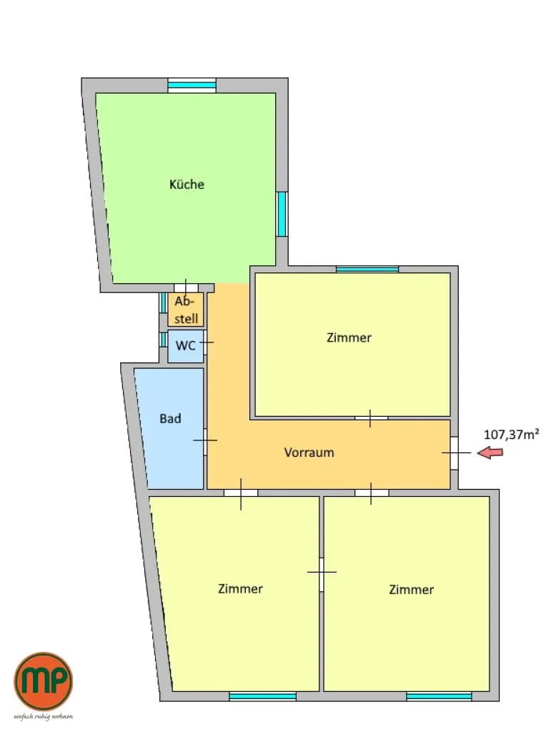 3-Zimmer-Wohnung mieten in Wien – 107 m², € 1.599 – Bild 13 von 18