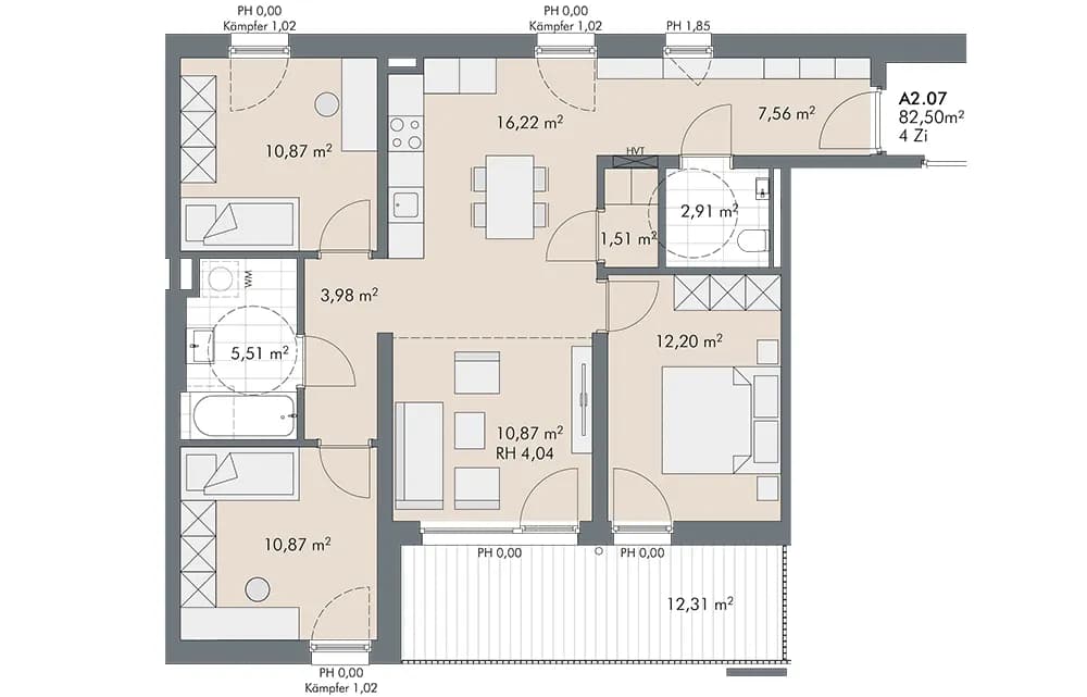 4-Zimmer-Wohnung kaufen in Innsbruck – 82,5 m², € 710.000 – Bild 12 von 12