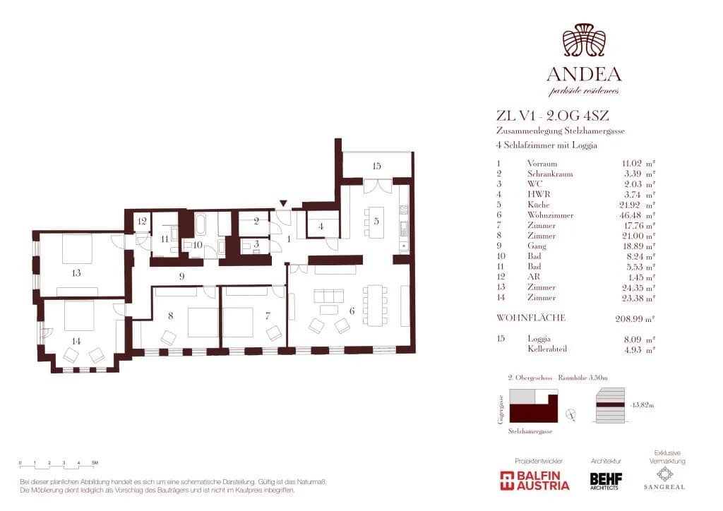 5-Zimmer-Wohnung kaufen in Wien – 209 m², € 2.790.000 – Bild 15 von 16