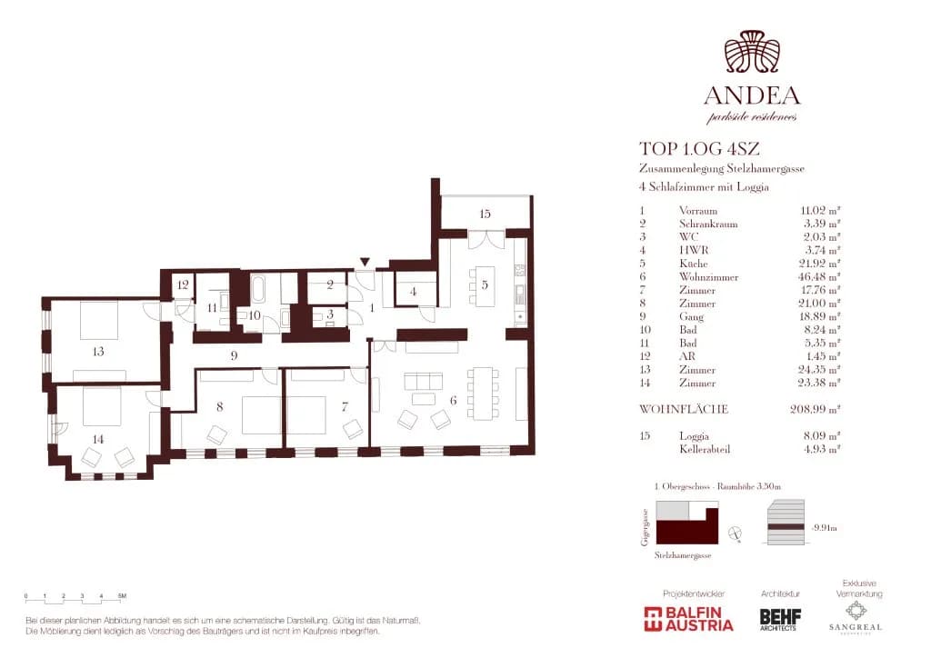 5-Zimmer-Wohnung kaufen in Wien – 209 m², € 2.644.000 – Bild 13 von 14