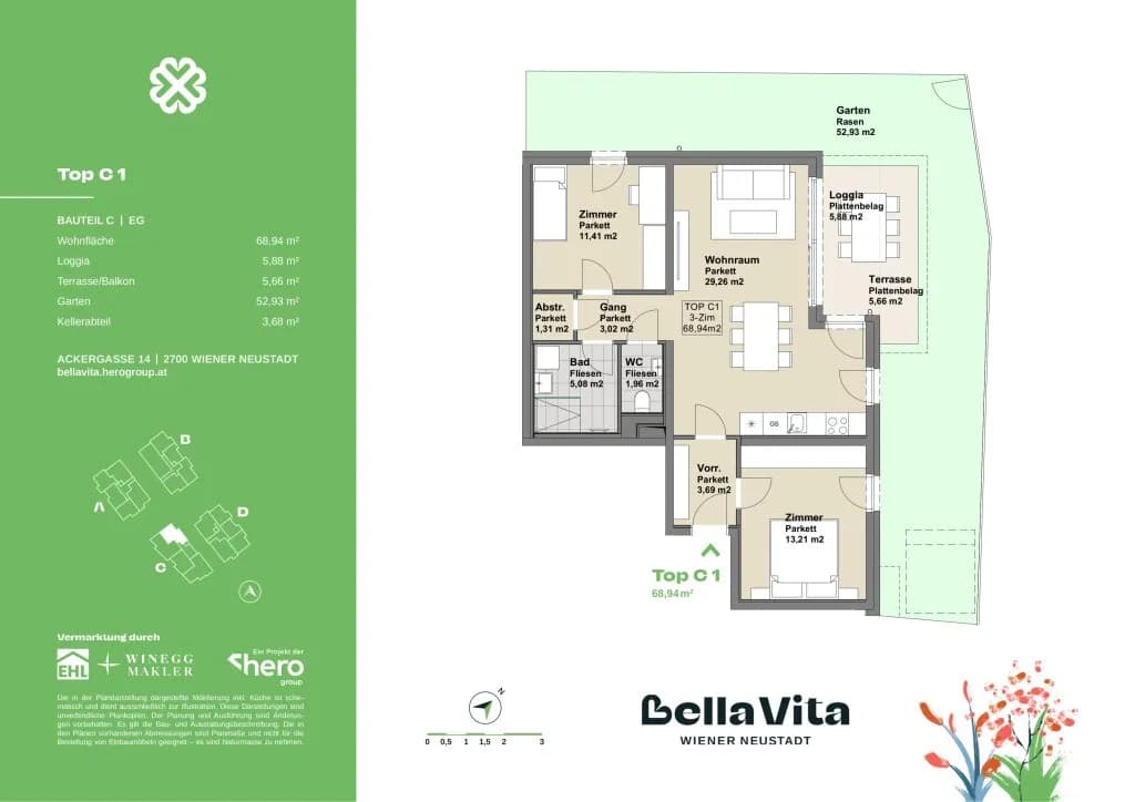 Immobilie kaufen in Wiener Neustadt – 68,94 m², € 301.000 – Bild 26 von 26